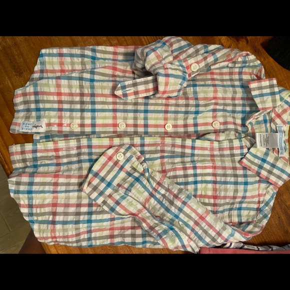 Button up shorts shorts stripe plaid - Picture 6 of 7